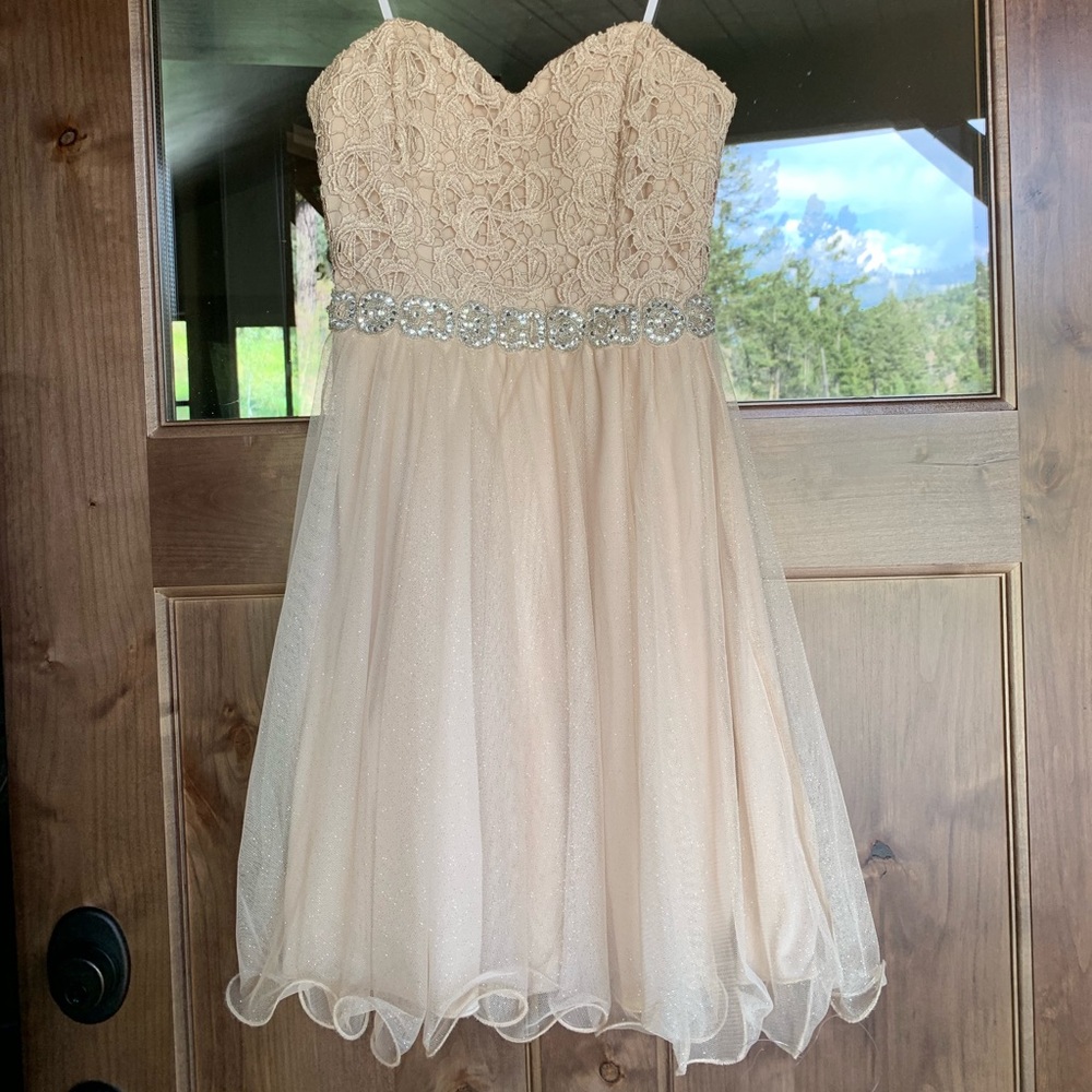 Strapless homecoming dress